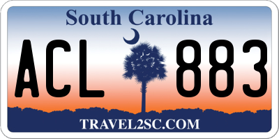 SC license plate ACL883