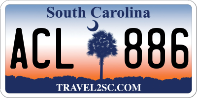 SC license plate ACL886
