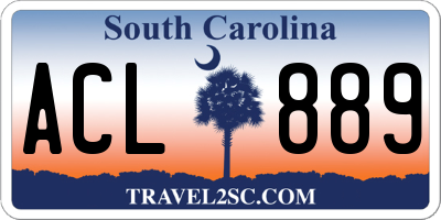 SC license plate ACL889