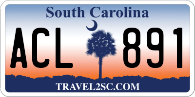 SC license plate ACL891
