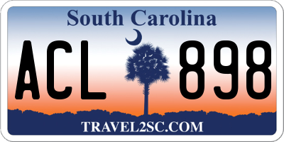 SC license plate ACL898
