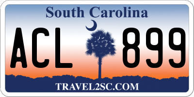 SC license plate ACL899