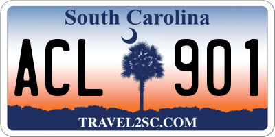SC license plate ACL901
