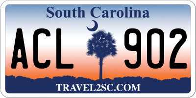 SC license plate ACL902