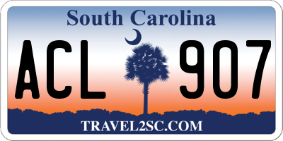 SC license plate ACL907