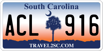 SC license plate ACL916