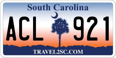 SC license plate ACL921