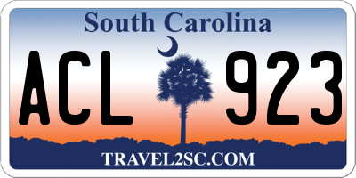 SC license plate ACL923