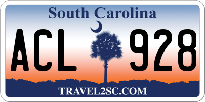 SC license plate ACL928