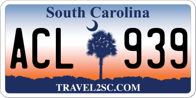 SC license plate ACL939