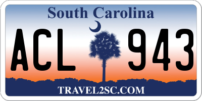 SC license plate ACL943