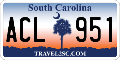 SC license plate ACL951