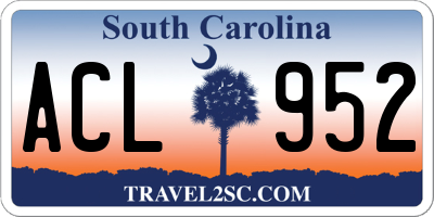 SC license plate ACL952