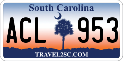 SC license plate ACL953