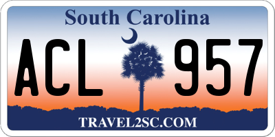 SC license plate ACL957