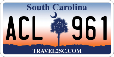 SC license plate ACL961