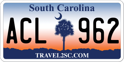 SC license plate ACL962