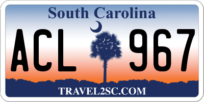 SC license plate ACL967