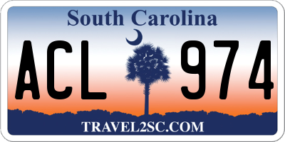 SC license plate ACL974