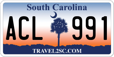 SC license plate ACL991