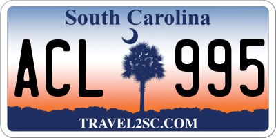 SC license plate ACL995