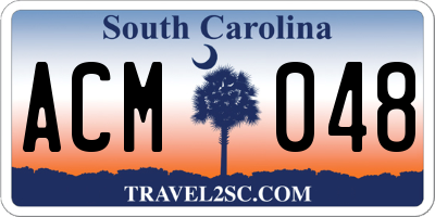 SC license plate ACM048
