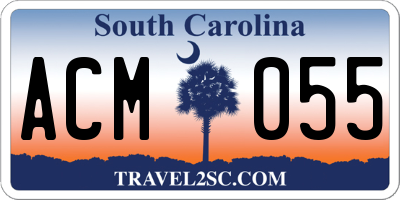 SC license plate ACM055
