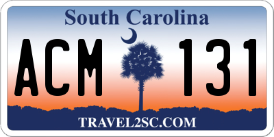 SC license plate ACM131