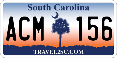 SC license plate ACM156