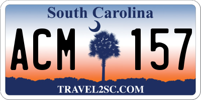 SC license plate ACM157