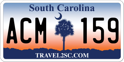 SC license plate ACM159