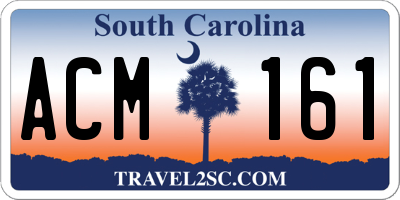 SC license plate ACM161