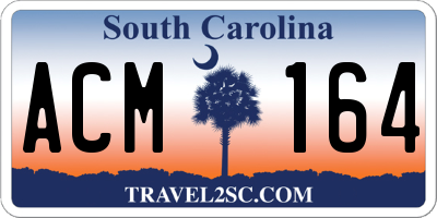 SC license plate ACM164