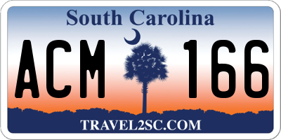 SC license plate ACM166