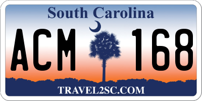SC license plate ACM168