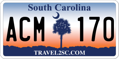 SC license plate ACM170