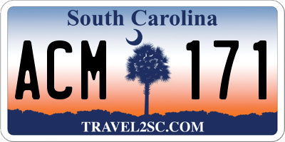 SC license plate ACM171
