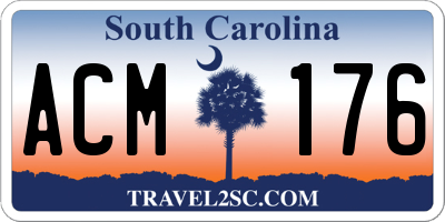 SC license plate ACM176