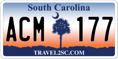 SC license plate ACM177