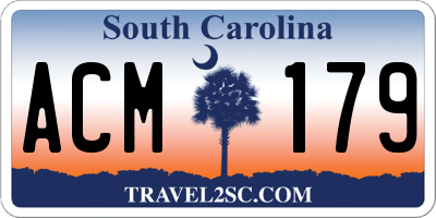 SC license plate ACM179