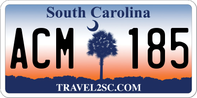 SC license plate ACM185