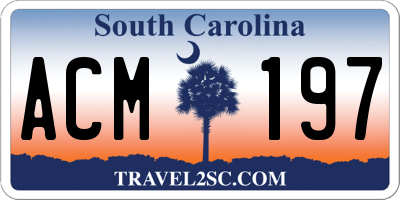 SC license plate ACM197