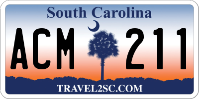 SC license plate ACM211