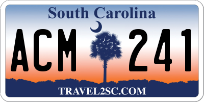 SC license plate ACM241