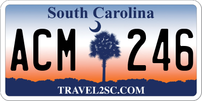 SC license plate ACM246