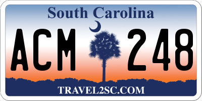 SC license plate ACM248