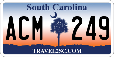 SC license plate ACM249