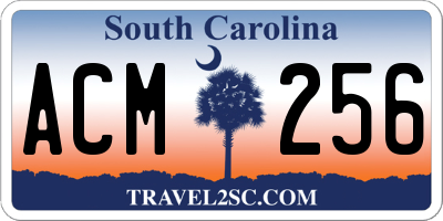 SC license plate ACM256
