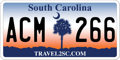 SC license plate ACM266
