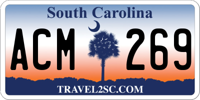 SC license plate ACM269